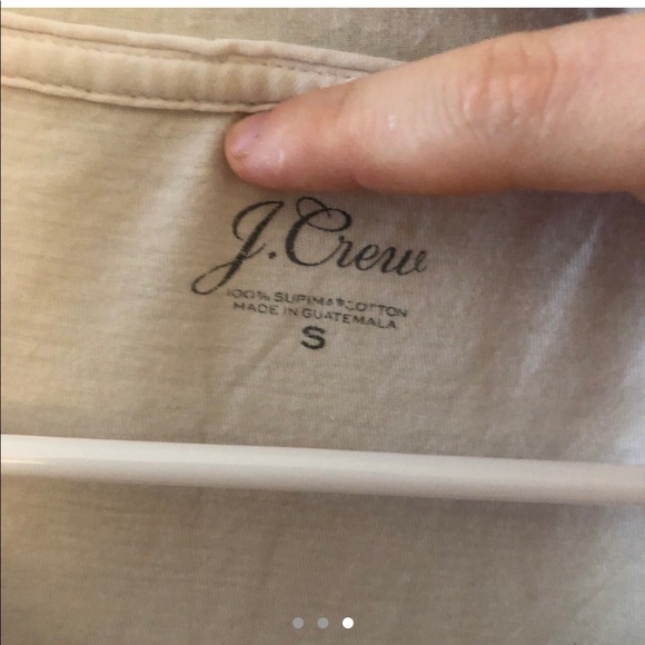 Jcrew scuba neck white cotton short sleeved tshirt - Picture 3 of 3